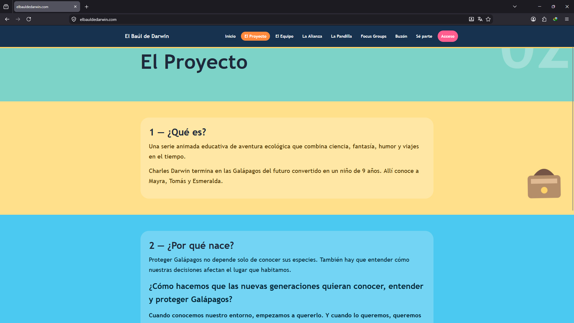 Página El Proyecto